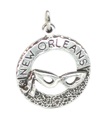 Pendentif de charme en argent sterling de la Nouvelle-Orléans masque de Mardi Gras .925 x 1