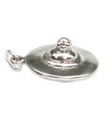 UFO Fliegende Untertasse Sterling Silber Charm .925 x 1 UFOS Space Charms