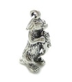 Lontra con pesce charm in argento sterling .925 x 1 ciondoli lontre