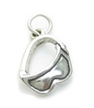 Ciondolo in argento sterling per occhiali da sci .925 x 1 ciondoli da sci