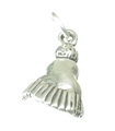 Ciondolo 2D in argento sterling cappello lanoso .925 x 1 ciondoli per cappelli da sci