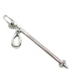 Walking pole Ski sterling silver charm .925 x 1 Skiing Walking charm