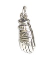 Glove sterling silver charm .925 x 1 Skiing and Cold weather charms