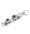 Charm de plata de ley para snowboard .925x 1 Charm de snowboard de snowboard