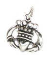 Claddagh charm i sterlingsilver .925 x 1 Bröllopskärlek