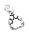 Pootafdruk sterling zilveren bedel .925 x 1 Pets Paws Prints bedels