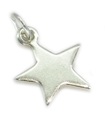 Charm liso de plata de ley con estrella .925 x 1 encantos de estrellas SSLP2517