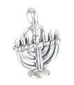 Menorah Candelabra berlock i sterlingsilver .925 x 1 judiska berlocker