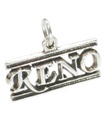 RENO Nevada charm i sterling silver .925 x 1 The Little Las Vegas