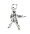 Charme de soldat en argent sterling .925 x 1 breloques de bataille de guerre de soldats