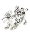 Ciondolo in argento sterling tre topi ciechi .925 x 1 ciondoli filastrocca