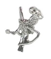 Fairy with magic wand sterling silver charm .925 x 1 Fairies charms