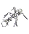 Ant Sterling Silber großer Charm-Anhänger .925 x 1 Ameisen Insekten Charms