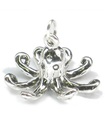 Octopus Sterling Silber Charm .925 x 1 Tintenfische Tintenfische Tintenfische