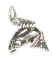 Breloque poisson en argent sterling .925 x 1 Breloques de pêche