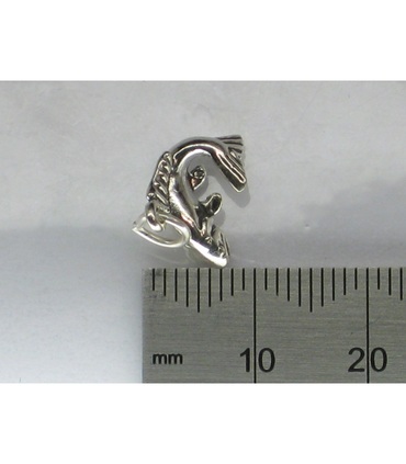 Bass fish sterling silver charm .925 x 1 Fishes Fishing Fisherman