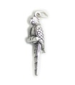 Charm in argento sterling pappagallo uccello .925 x 1 Charms uccelli pappagalli