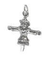 Charm épouvantail en argent sterling .925 x 1 Charmes épouvantails