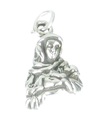 Charm 2D Madonna in argento sterling .925 x 1 Ciondoli religiosi sacri