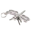 Dragonfly Dragon Fly charm i sterling silver - hänge x 1 insekts charm