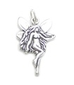 Pendentif fée en argent sterling .925 x 1 pendentifs breloques fées