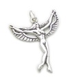 Pendentif fée en argent sterling .925 x 1 pendentifs breloques fées