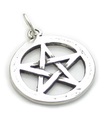 Pentacle Sterling Silber Charm-Anhänger .925 x 1 Pentagramm Pentagramm