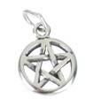 Pentacle sterling silver charm .925 x 1 pentagram pentangle charm