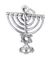 Menorah charm i sterling silver .925 x 1 Candelabra judiska berlocker