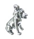 Zittende hond sterling zilveren bedel .925 x 1 Honden bedels