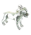 Sterling zilveren hond bedel .925 x 1 Staande honden bedels