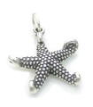 Charm de plata esterlina con estrella de mar .925 x 1 Charms de playa de vacaciones junto al mar