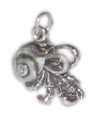 Einsiedlerkrebs Sterling Silber Charm .925 x 1 Krabben in Muscheln Charms