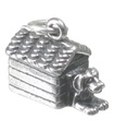 Chien dans la niche en argent sterling charme Chiens Chenil Chenils