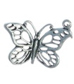 Pendentif à breloques en argent sterling papillon amiral rouge .925 x 1 breloques