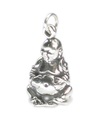 Buddha sterling silver charm. Religiös munk buddhism