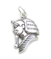 Ägyptischer Tutanchamun Sterling Silber Charm .925 x1 Pharao Ägypten Charms