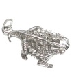 Breloque en argent sterling crapaud cornu .925 x 1 breloques crapauds