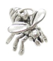 Bee Sterling Silber Charm .925 x 1 Bienen Insekten Insekten Charms