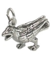 Raven Crow Bird Sterling Silber Charm .925 x 1 Raben und Krähen Charms