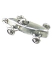 Racing Car Go Kart Soap Box Derby charm i sterling silver .925 x 1