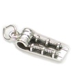 Ciondolo in argento sterling con slitta da slittino .925 x 1 ciondoli neve e slittini