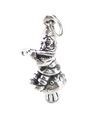 Gnome sitter på en Toadstool charm i sterling silver .925 x 1 Gnomes