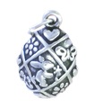 Osterei Sterling Silber 2D Charm .925 x 1 Schokoladeneier Charms