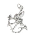 Fee auf Blumenranke Sterling Silber Charm .925 x 1 Feen Charms