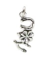 Horseshoe Wishbone Clover Sterling Silber Charm .925 x 1 Glücksbringer