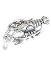 Breloque en argent sterling homard .925 x 1 Breloques de plongée alimentaire pour homards