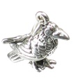 Charm de plata de ley Raven .925 x 1 Charms de pájaro de cuervo