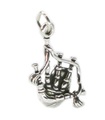 Bagpipes sterling silver charm .925 x 1 Scottish Irish charms