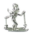 Skiing Angel Sterling Silber Charm .925 x 1 Angels Protection Charms